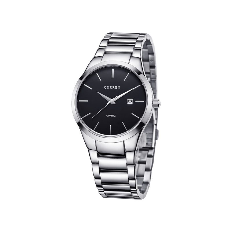 CURREN 8106 Analog Watch for Men – Silver & Black