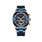 CURREN 8355 Multi-function Steel Strap Watch for Men – Blue