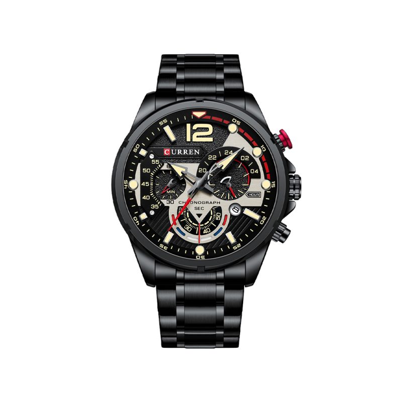 CURREN 8395 Luxury Brand Watch for Men – Black