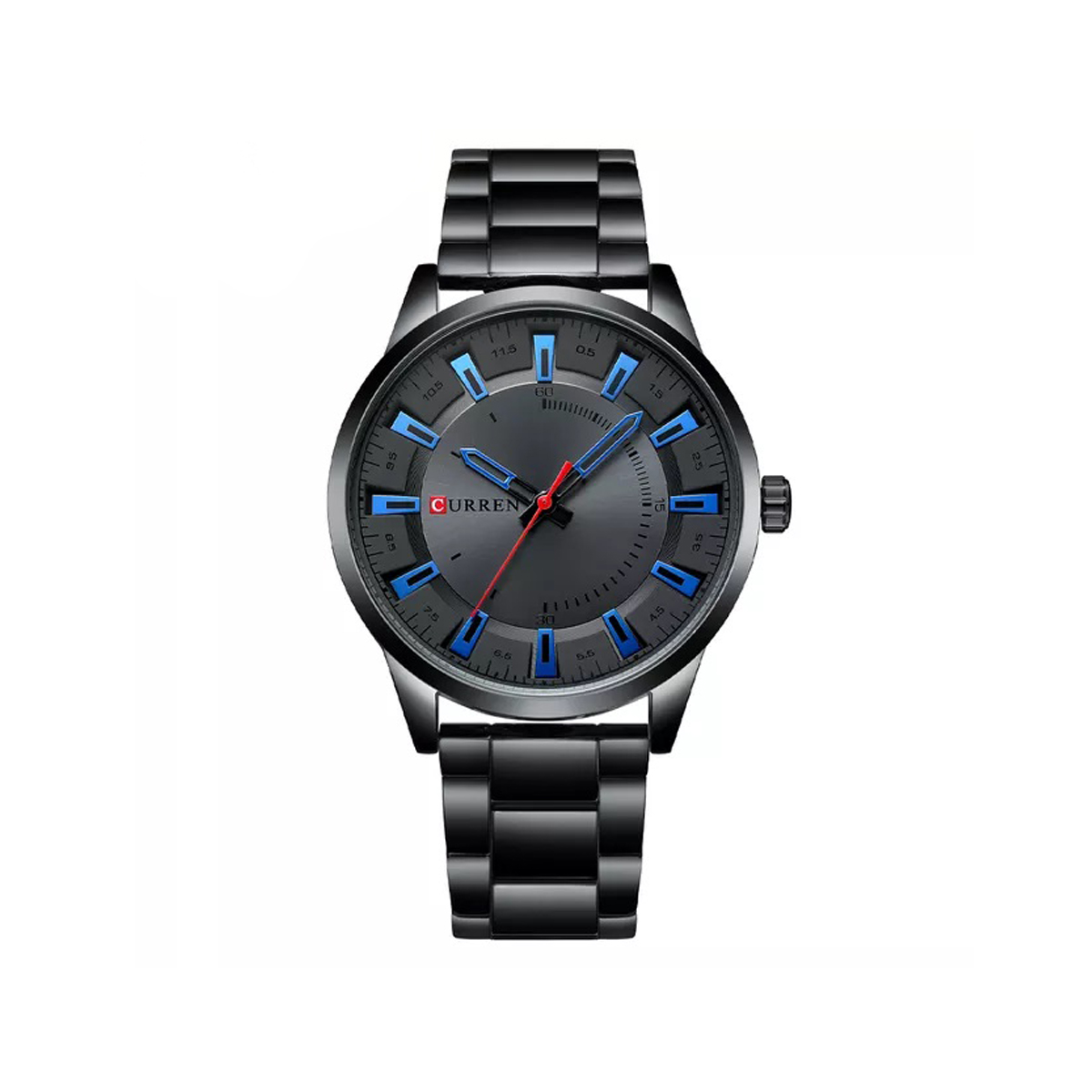 CURREN 8406 Quartz Stainless Steel Wrist watches for Men-Black Blue