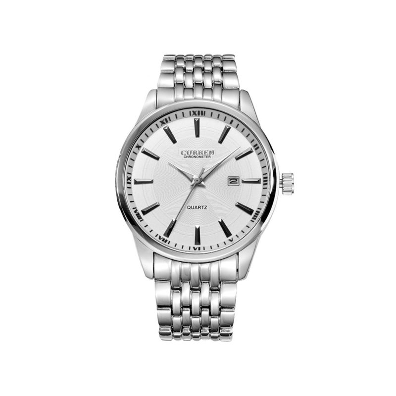 CURREN 8052 Analog Stainless Steel Watch for Men – Silver