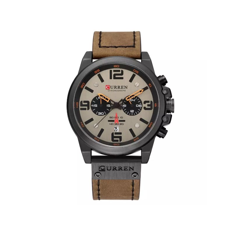 CURREN 8314 Belt Quartz Watch for Men – Light Brown