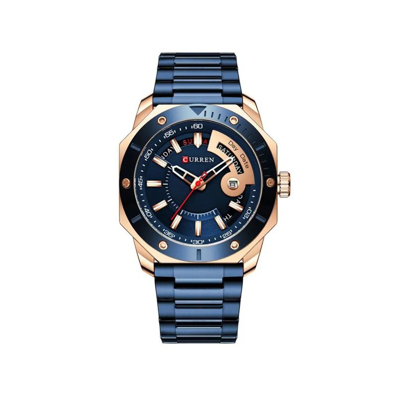 CURREN 8344 Stainless Steel Watch for Men – Blue