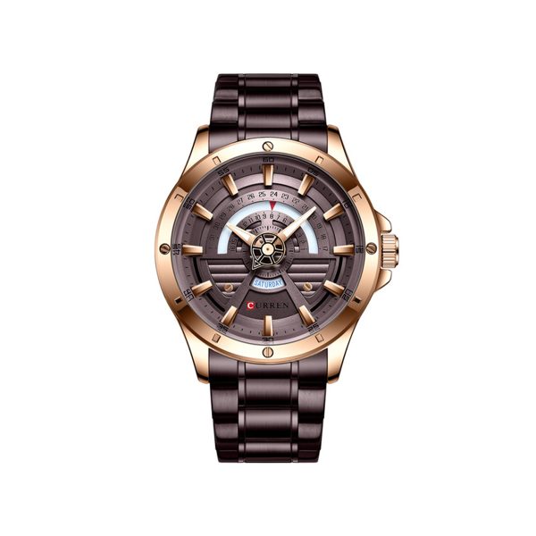 CURREN 8381 Luxury Quartz Watch for Men – Bronze