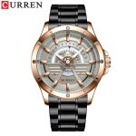 CURREN 8381 Luxury Quartz Watch for Men – Black & Silver
