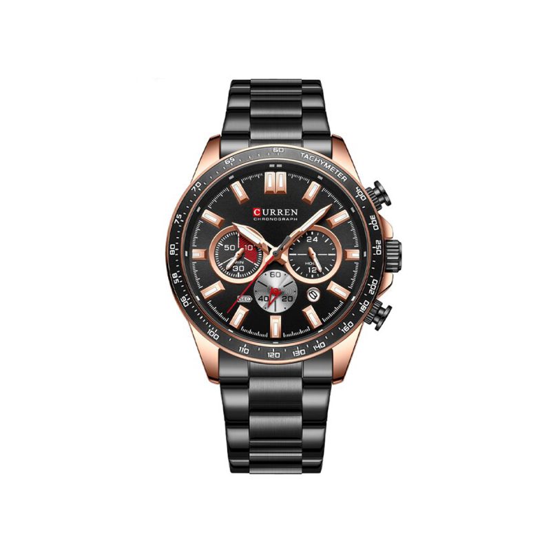 CURREN 8418 Chronograph Luminous Watch for Men – Black