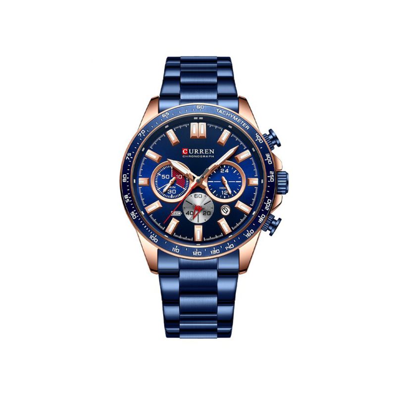 CURREN 8418 Chronograph Luminous Watch for Men – Blue