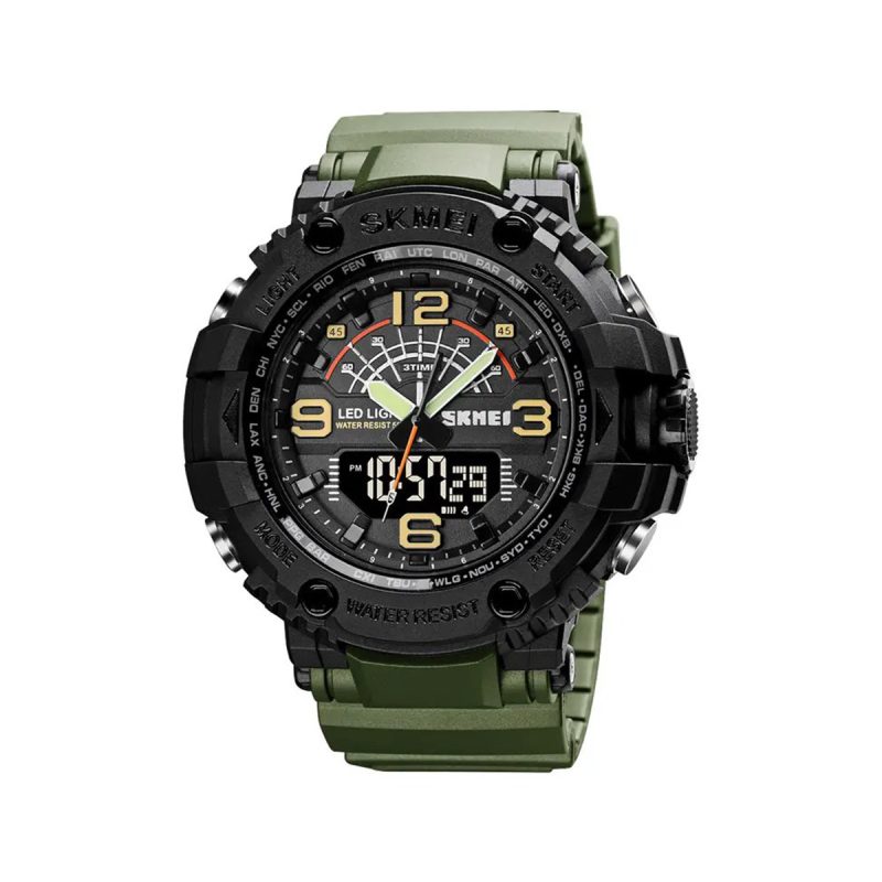 SKMEI 1617 Analog Digital Sports Watch for Men's - Army Green