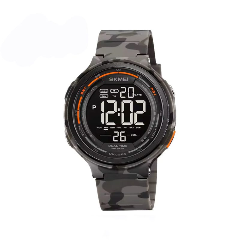 SKMEI 1841 Camouflage LED Waterproof Men's Watch-Gray