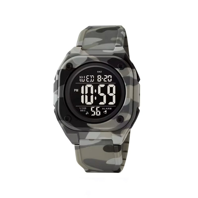 SKMEI 2160 Gray camouflage Sports Electronic Watch