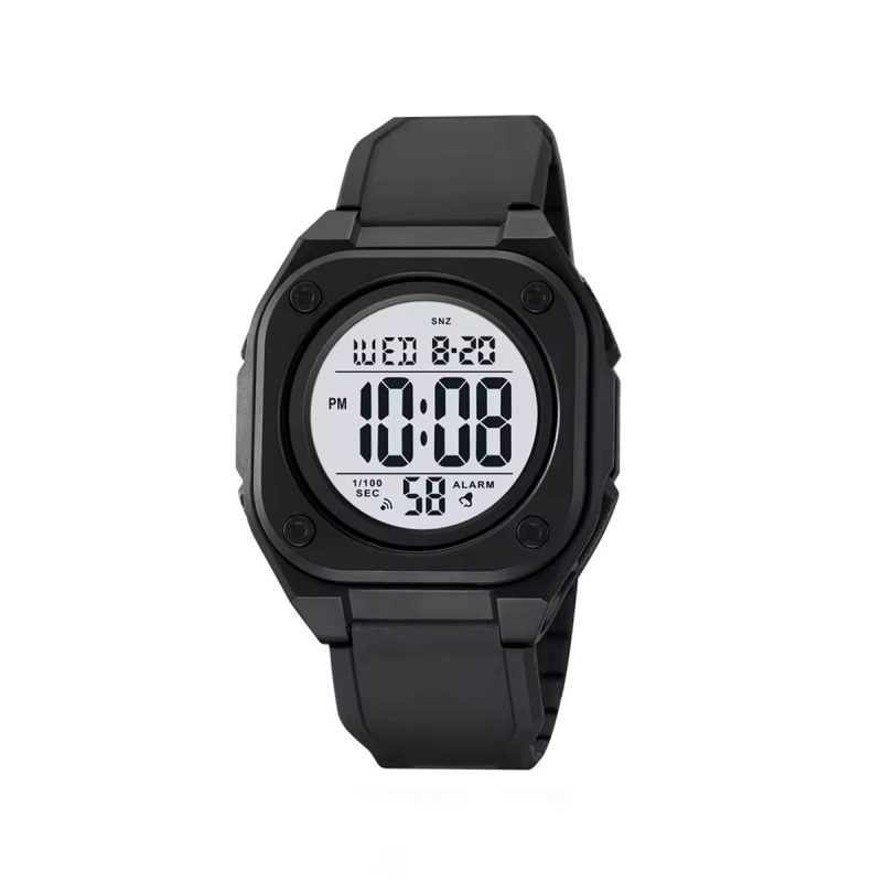 SKMEI 2160 Luminous Electronic Sports Watch-Black White