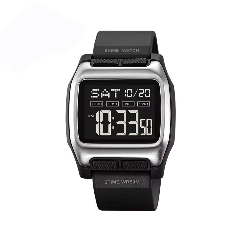 SKMEI 2193 movement Digital Watch For Mens-Silver