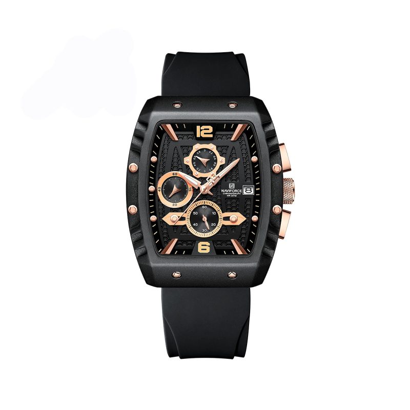 NAVIFORCE 8025 Chronograph Multi-function Watch-Rose Gold