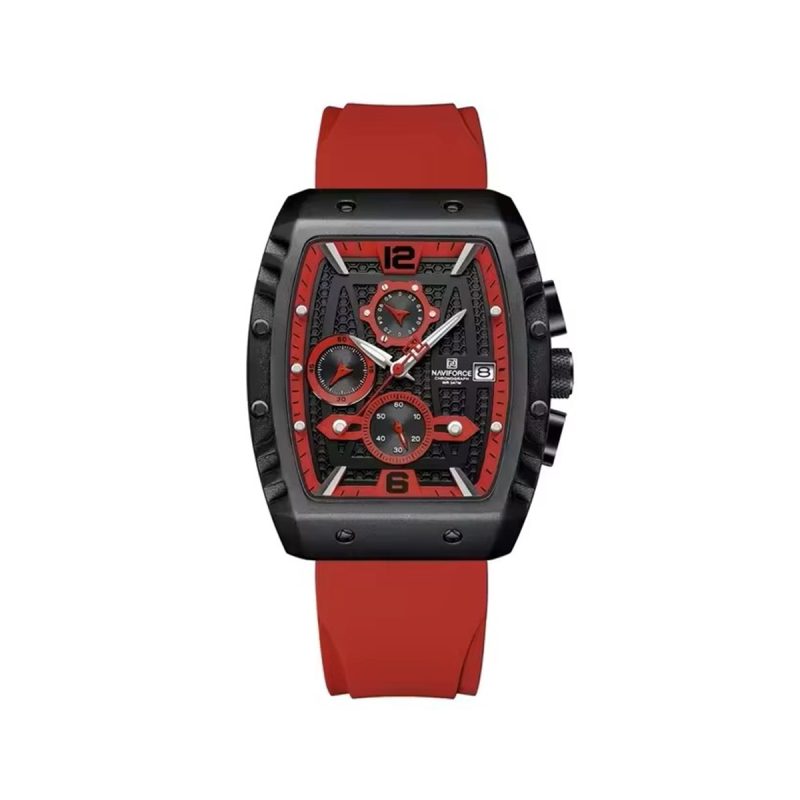 NAVIFORCE 8025 Multi-function Chronograph Watch-Maroon