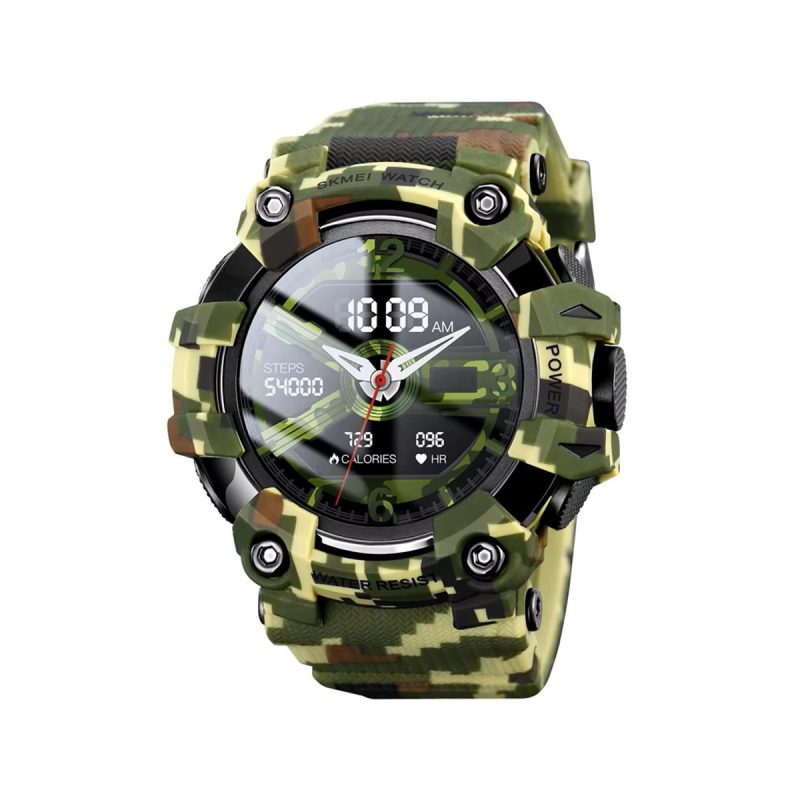 SKMEI S231 Bluetooth Calling Smart Watch-Camouflage Green