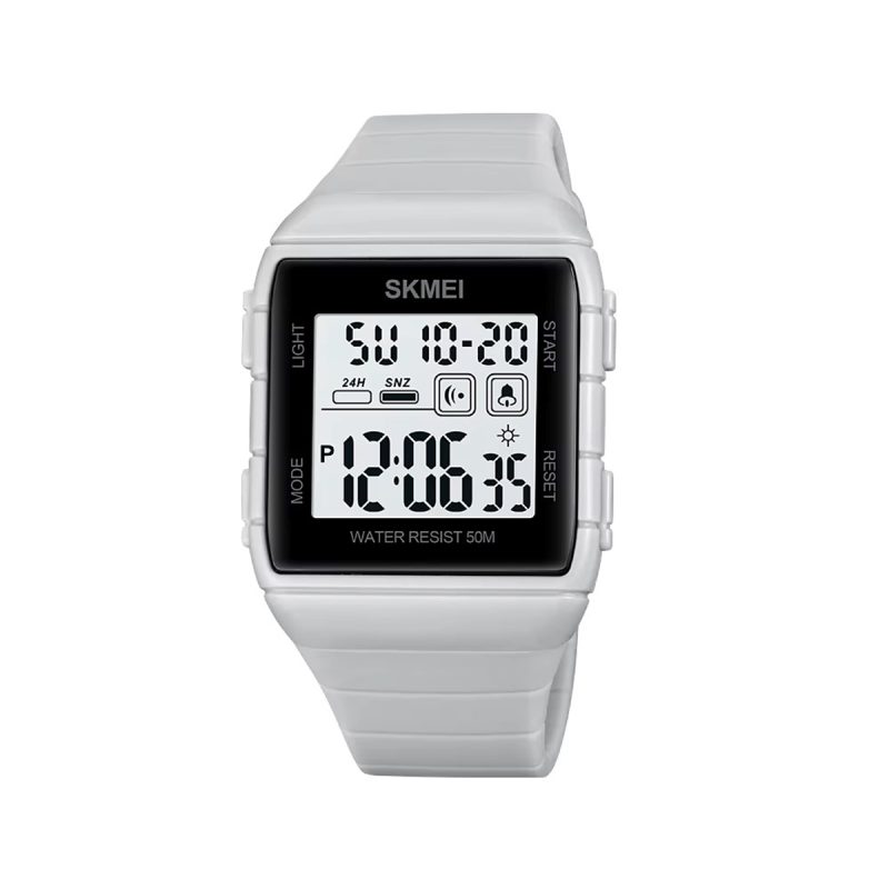 SKMEI 1960 Digital 50m Waterproof Men's Watch-White