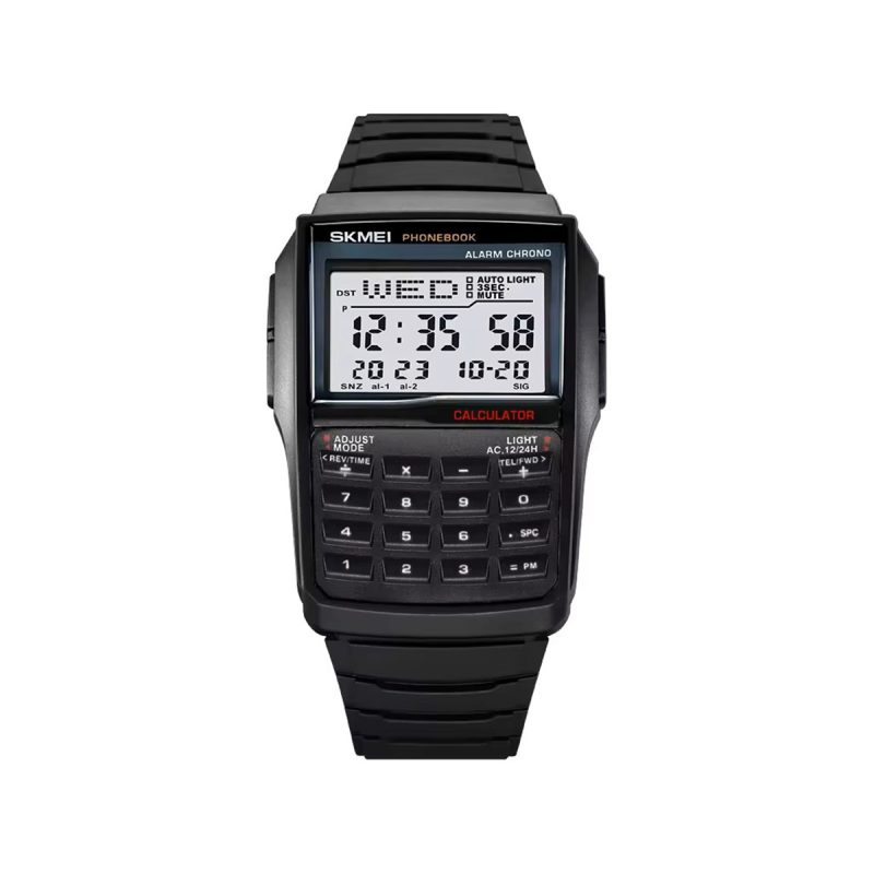 SKMEI 2255 Electronic Watch With Calculator-Black