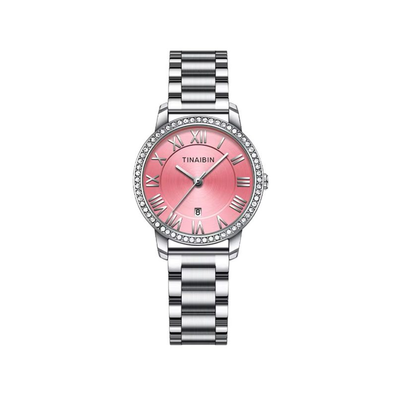 TINAIBIN 124 Premium Ladies Watch Waterproof-Pink