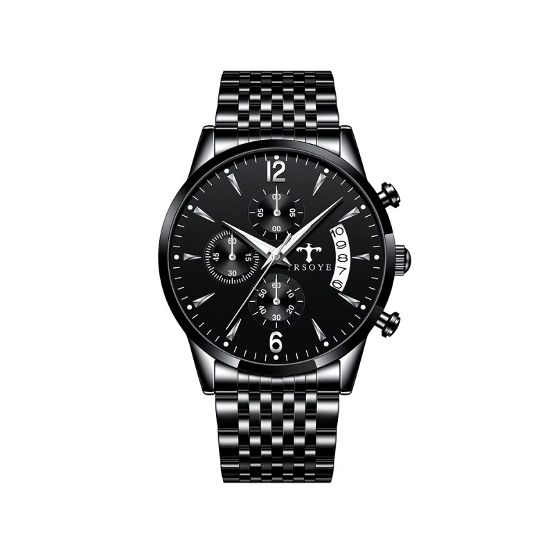 TRSOYE 618 Chronograph Fashion Watch for Men-Black