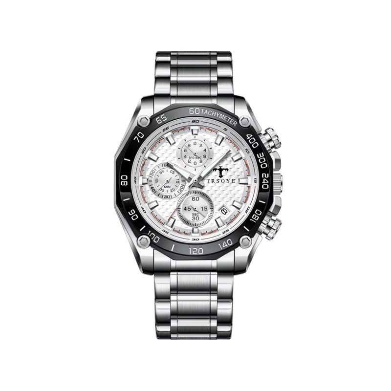 TRSOYE 6617 Multi-Function Chronograph Watch-Silver