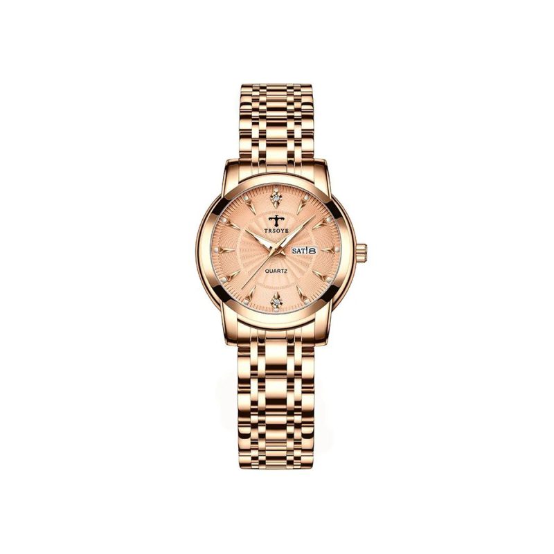 TRSOYE 8801 Luxury Elegant Watch For Women-Rose Gold