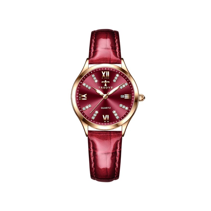 TRSOYE 958 Japan Quartz Ladies Watch-Red