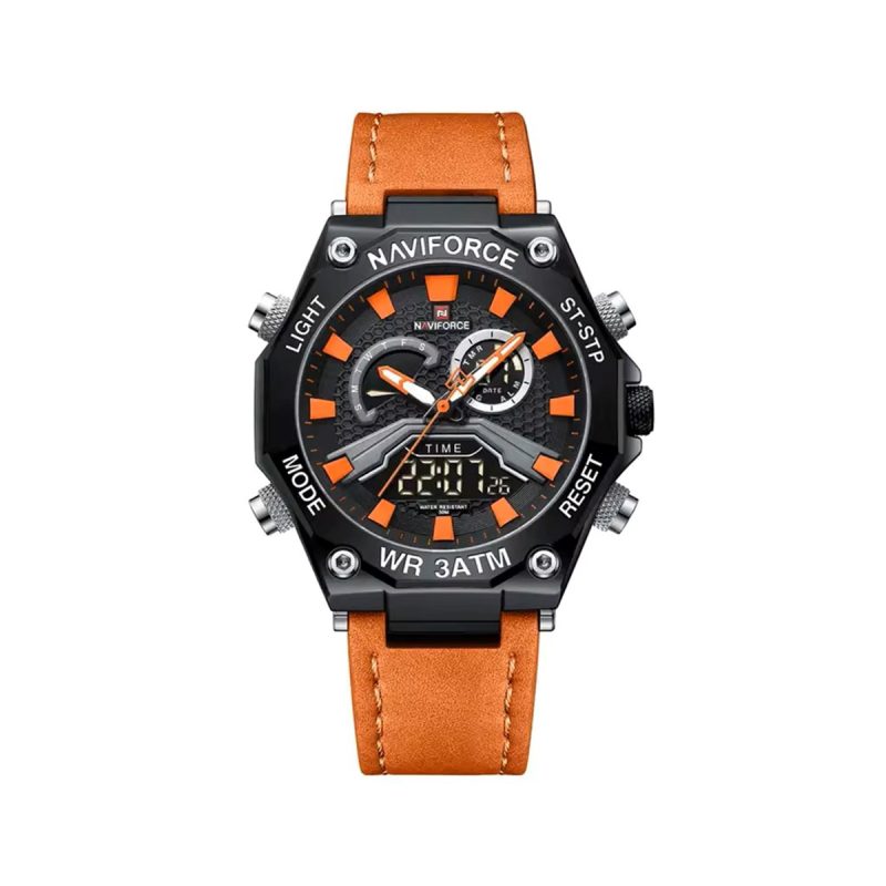 NAVIFORCE 9220 Digital Analog Watch for Men-Orange