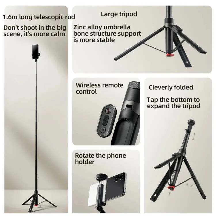 Xiaomi Zoom Floor Standing Selfie Stick Bluetooth